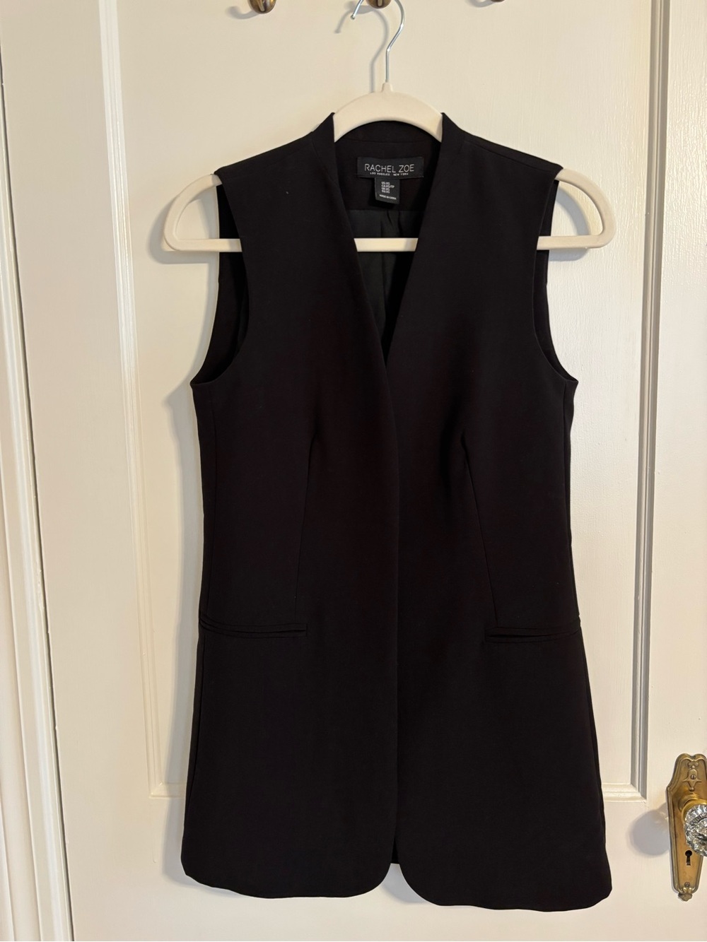 Rachel Zoe Black Long Vest